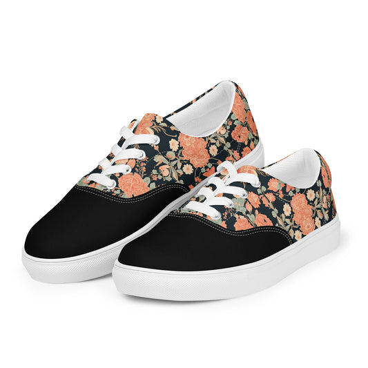 Women’s lace-up canvas shoes